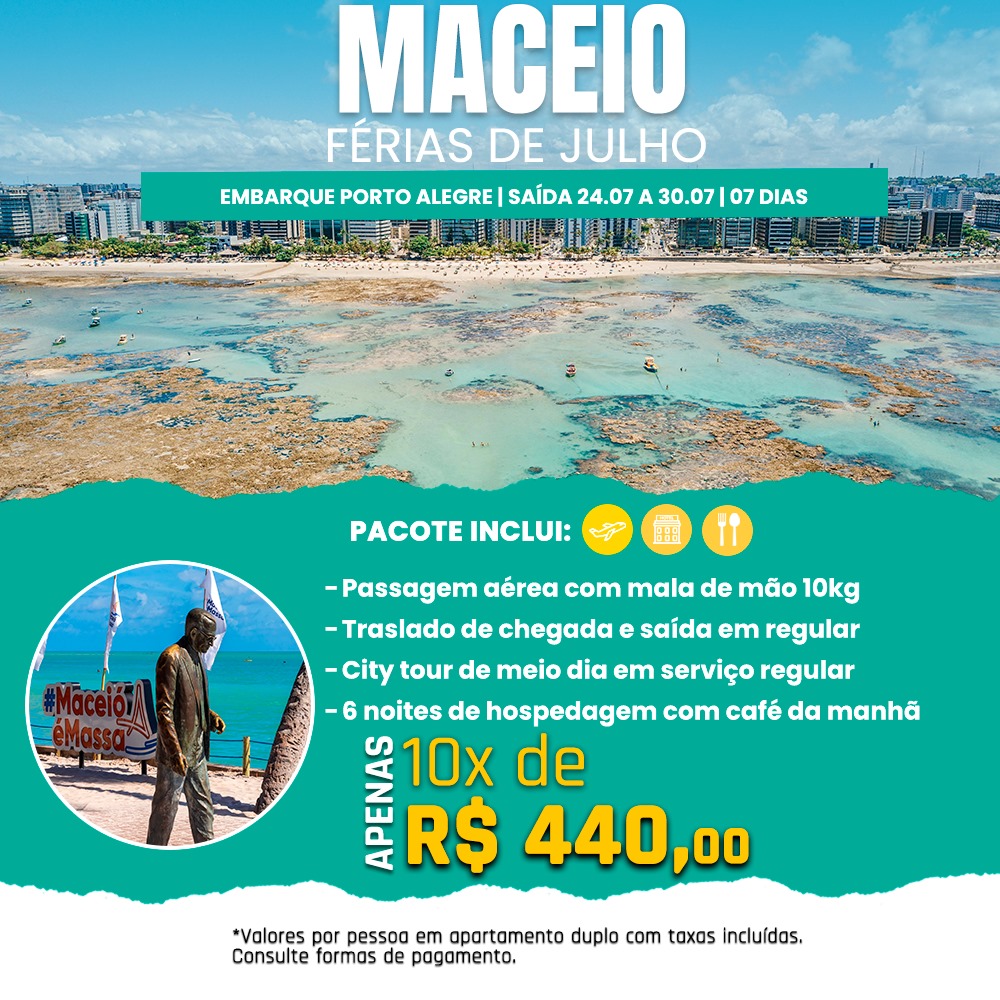 MACEIO - AL - FÉRIAS DE JULHO