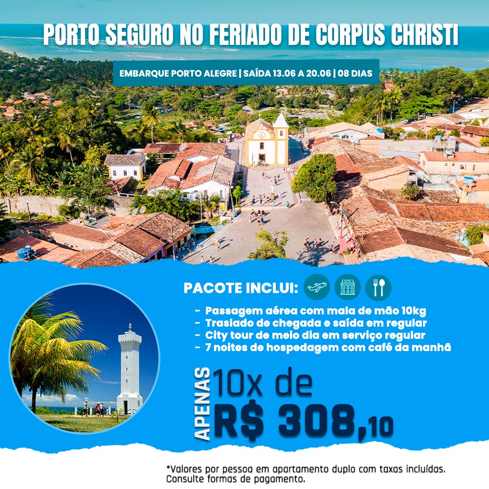 PORTO SEGURO NO FERIADO DE CORPUS CHRISTI