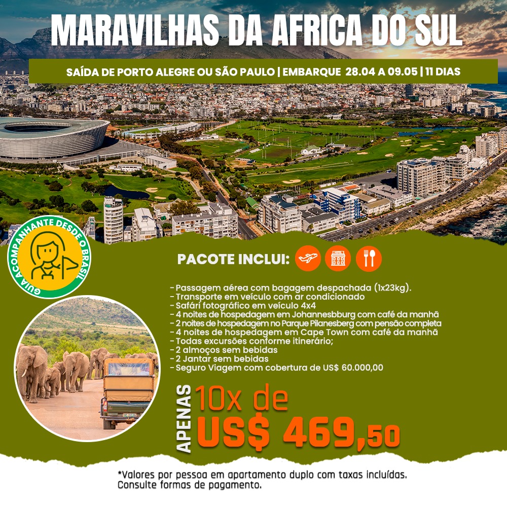 MARAVILHAS DA AFRICA DO SUL - Abril 2025